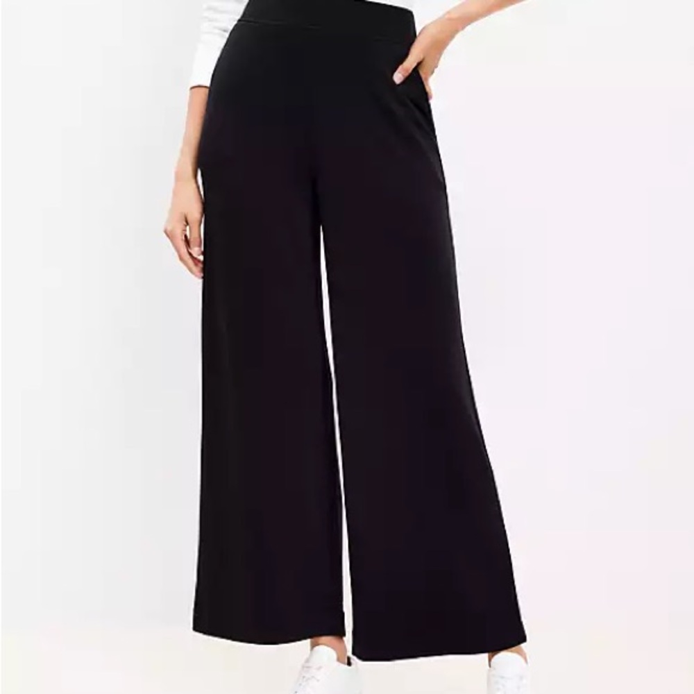 🖤 Lou & Grey Signaturesoft Wide Leg Pants - Black Size L 🖤
